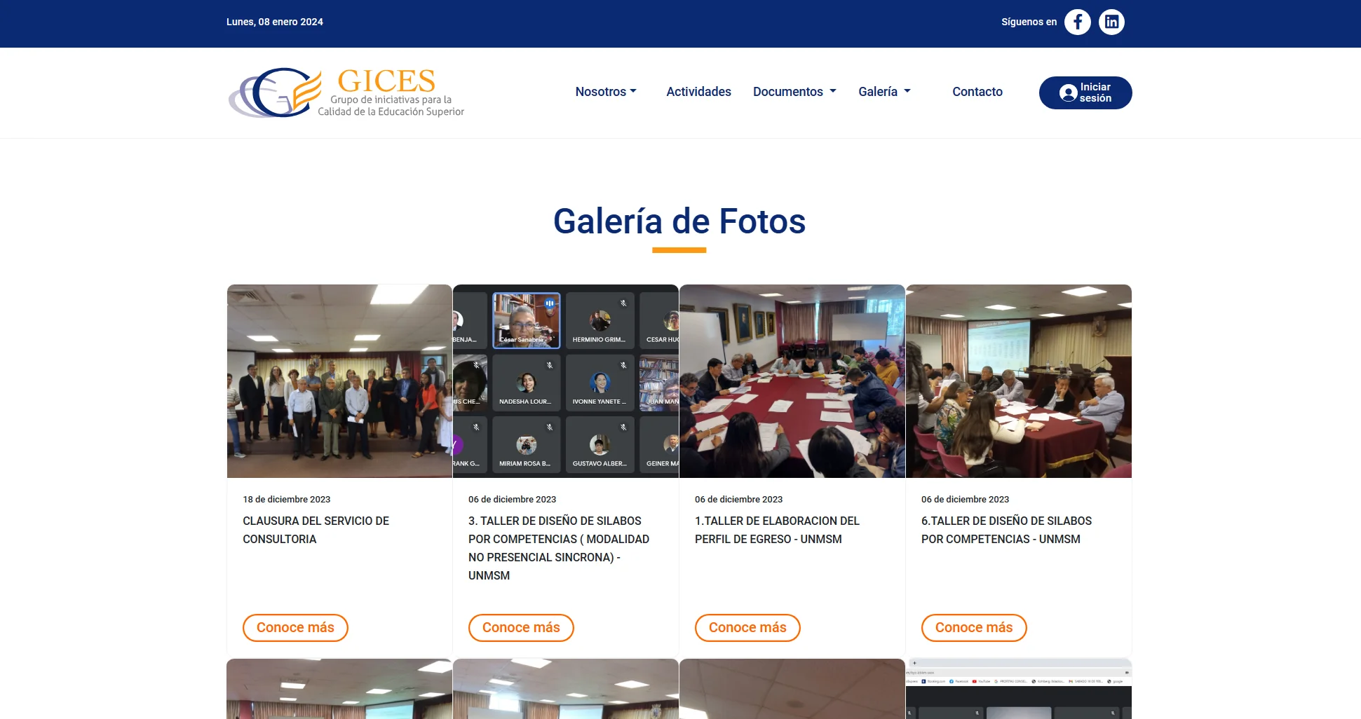 Desarrollo web educativo para GICES Perú Galería de Fotos - Blog